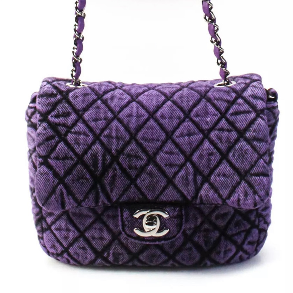 Chanel small denimpression purple